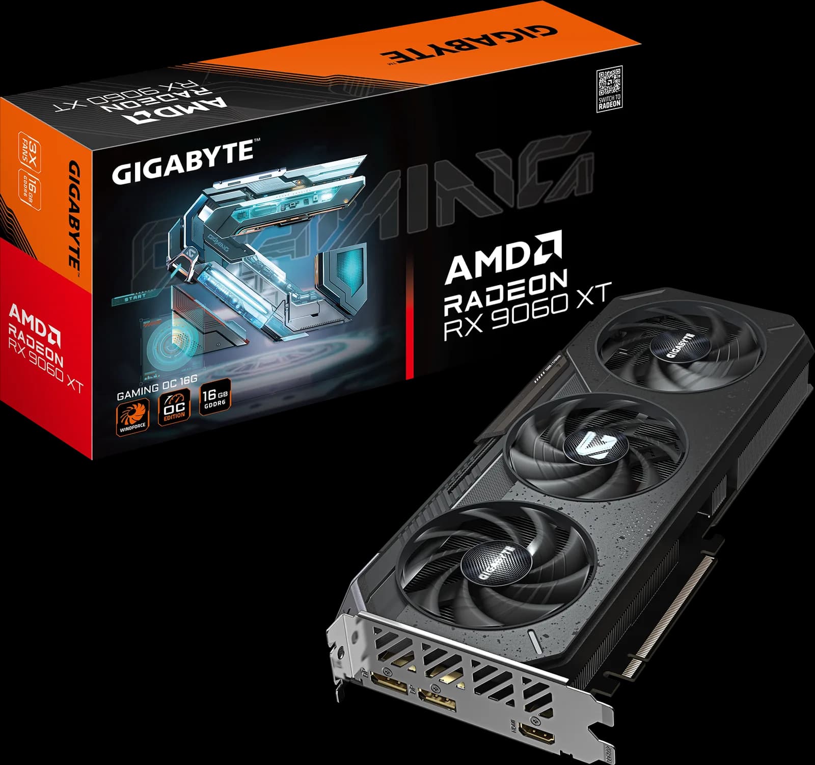 Gigabyte Radeon RX 9060 XT GAMING OC 16G